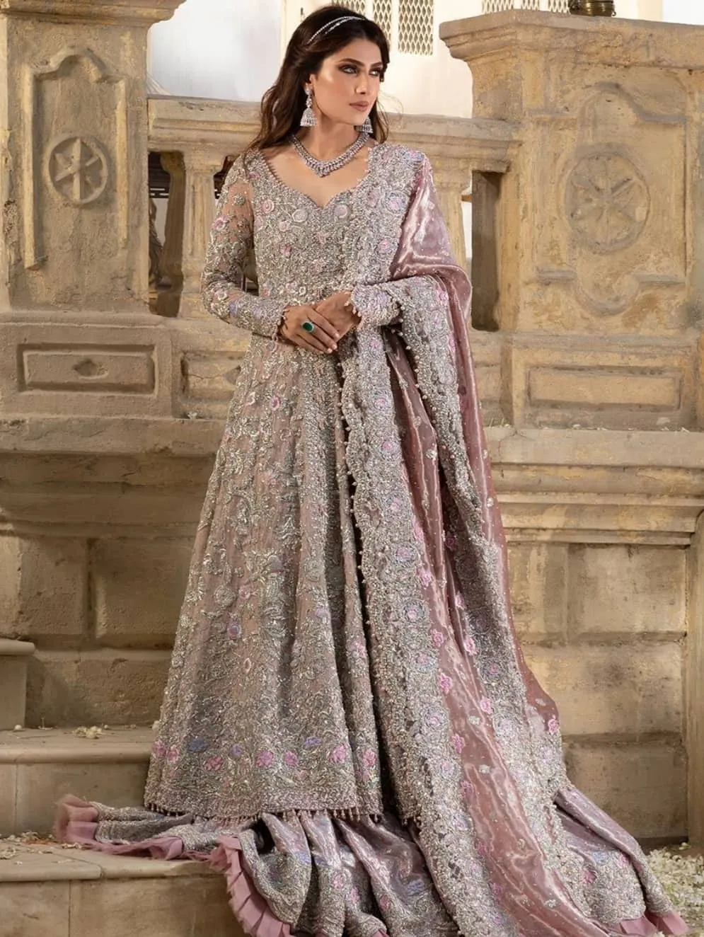 Ethereal Work Pakistani Lehenga For Reception #B2036